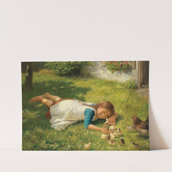 Spiel mit den Küken by Carl von Bergen