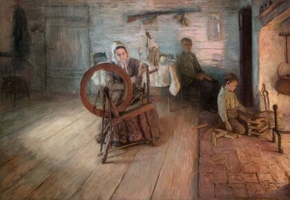 Spinning By Firelight–The Boyhood of George Washington Gray