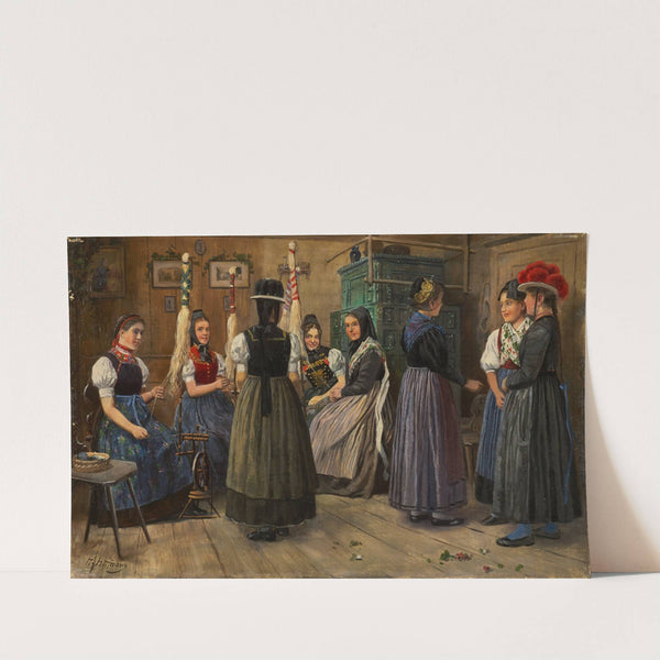 Spinning Room in the Black Forest by Heinrich Hoffmann