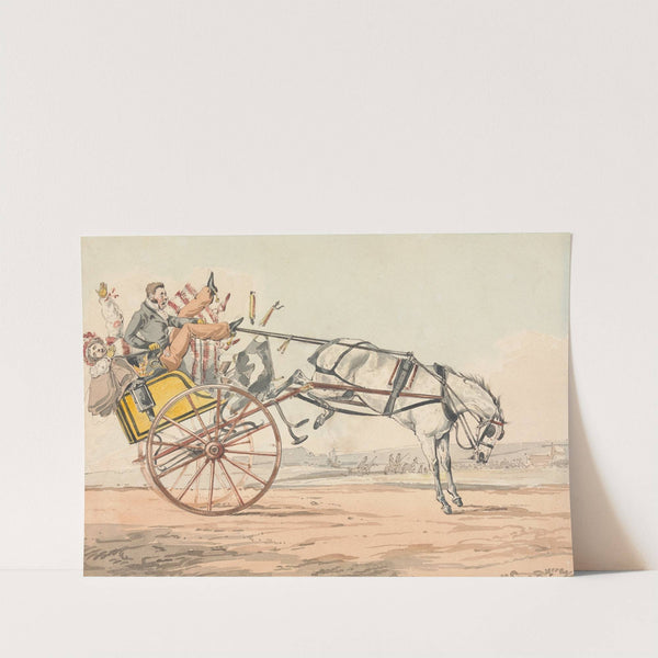 ‘Sporting Discoveries, or the Miseries of Driving…’ You Discover that the Reins are Under His Tail by Henry Thomas Alken