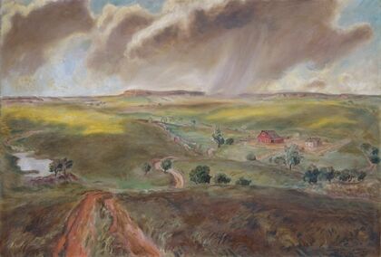 Spring Shower (Western Kansas Landscape) (1931)