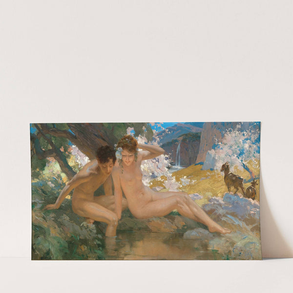 Springtime at a Creek by Justin Edouard Rene Lelong