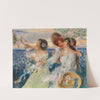 Springtime, three ladies before a field of lilies by Emil Czech