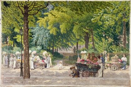 Square de la mairie du 14ème arrondissement, rue Mouton Duvernet le 4 juillet 1917 (1917)