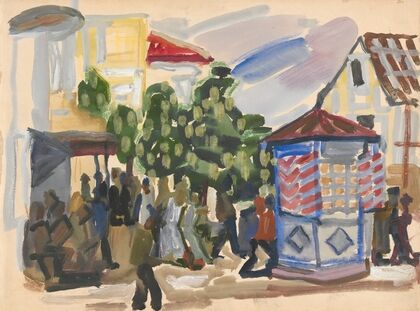 Square with a newsstand (1934 - 1937)