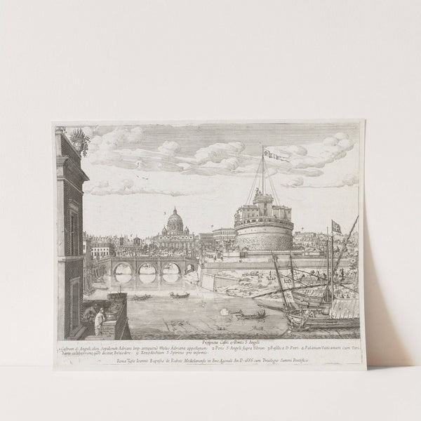 St. Angelo from Prospectus Locurum Urbis Romae Insign[ium] (1666) by Lievin Cruyl