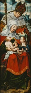 St Anne, the Virgin and Child with a Bishop Saint left wing of an altarpiece