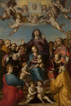 St. Anne with Virgin Mary and Child Jesus and saints in adoration