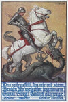 St. Georg bekämpft den Drachen mit Gedicht von Ottokar Kernstock (1915)