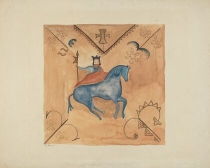 St. George (Painted on Deerskin)