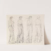 St George Series - Four Studies of Female Attendants for &#039;The Princess led to the Dragon&#039; by Sir Edward Coley Burne-Jones