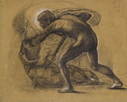 St George Series – Male Nude – Study for ‘St George slaying the Dragon’