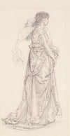 St George Series – Study of Female Attendant for ‘The Princess led to the Dragon’ II