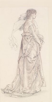 St George Series – Study of Female Attendant for ‘The Princess led to the Dragon’ II