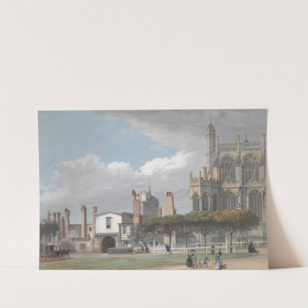 St. George&#039;s Chapel, Windsor, and the Entrance to the Singing Men&#039;s Cloister by Paul Sandby
