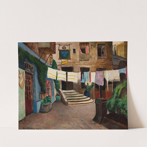 St. Julien des Pauvres backyard in Paris (1925) by Adam Malicki