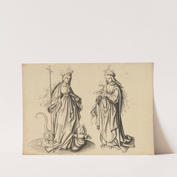 St. Margarethe and Barbara by Workshop of Hans Holbein the elder