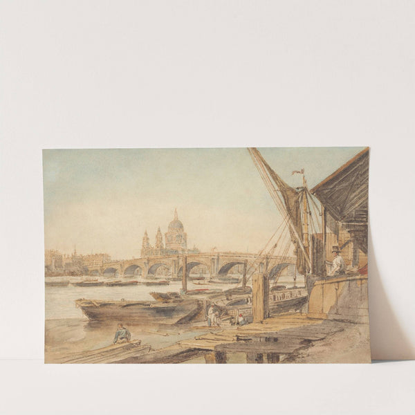 St. Paul&#039;s Cathedral and Blackfriar&#039;s Bridge by William Henry Hunt