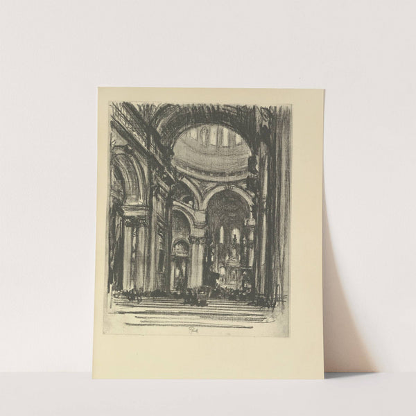 St. Paul’s, The Nave (1928) by Joseph Pennell