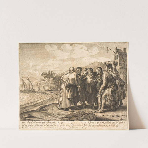 St Peter finder mønten i fiskens mund by Salomon Savery