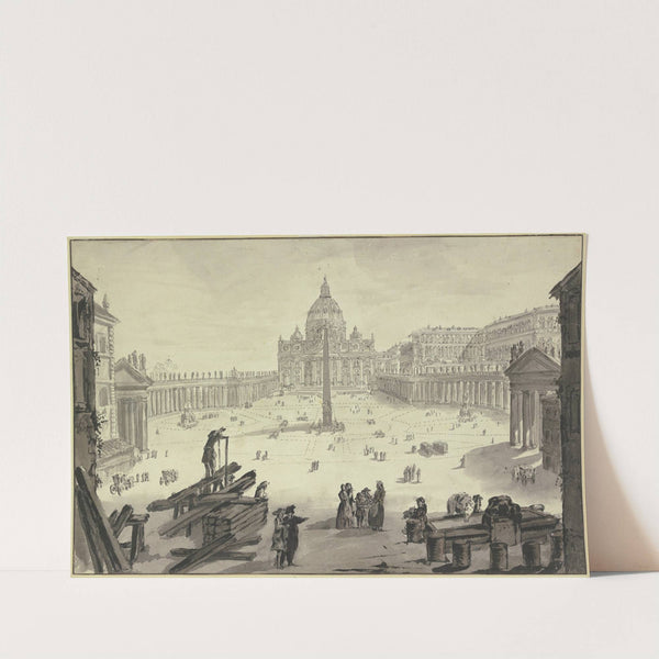 St. Peter mit dem Petersplatz in Rom by Antoine-François Peyre