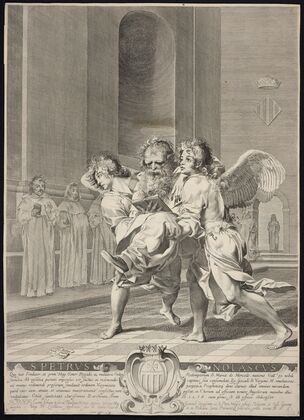 St. Peter Nolasco borne by angels. (1627)