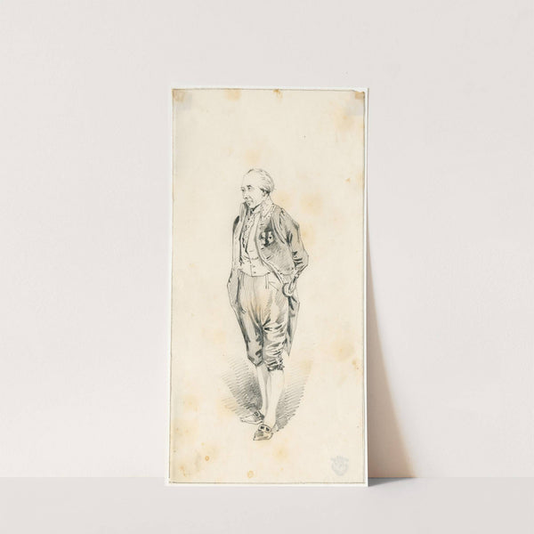 Staande man in Frans kostuum, Van Lennep by Pieter van Loon