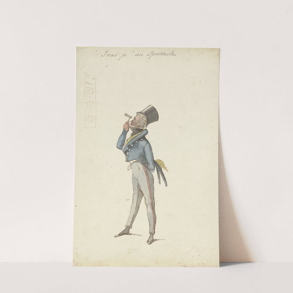 Staande man met verrekijkertje by Pieter van Loon