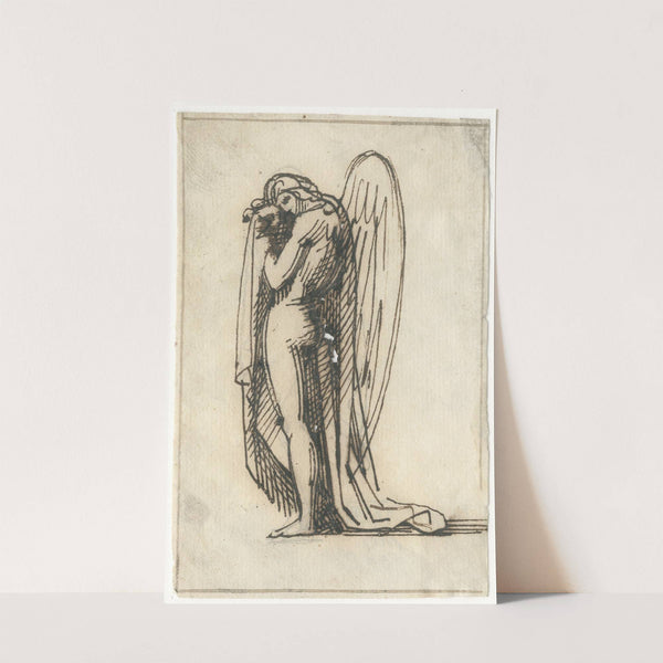 Staande, rustende, gevleugelde figuur by David Humbert de Superville