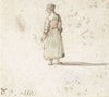Staande vrouw, op de rug gezien (1633 - 1687)