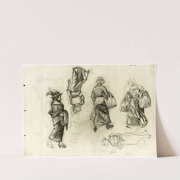 Staande vrouwen by Johannes Josephus Aarts