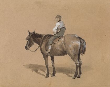 Stable Boy on a Pony