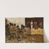 Stable boy with fez, soldiers seated, Morocco by Arthur Melville