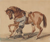 Stableman with a chestnut horse