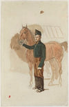 Stableman with a horse