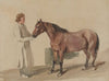 Stableman with a horse