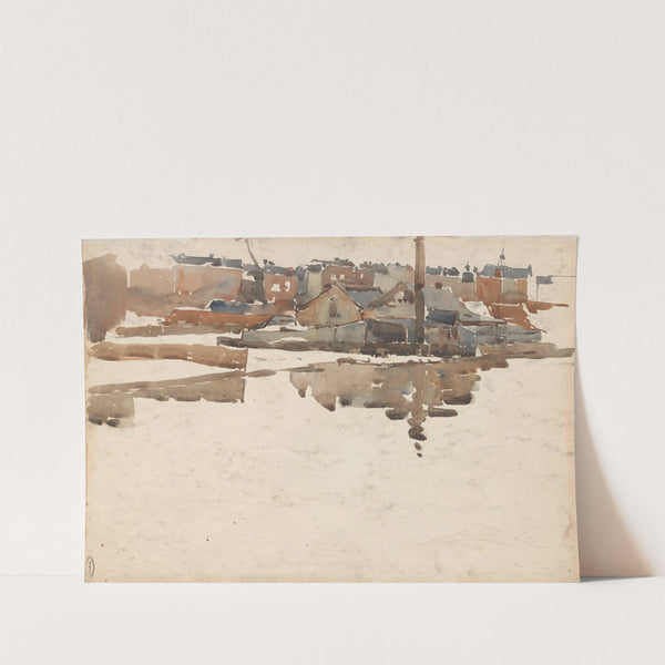 Stadsgezicht by Wilhelmus Johannes Steenhoff