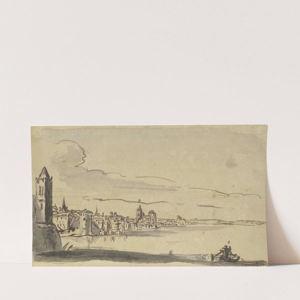 Stadt am Meer mit Befestigung by Carl Friedrich von Rumohr