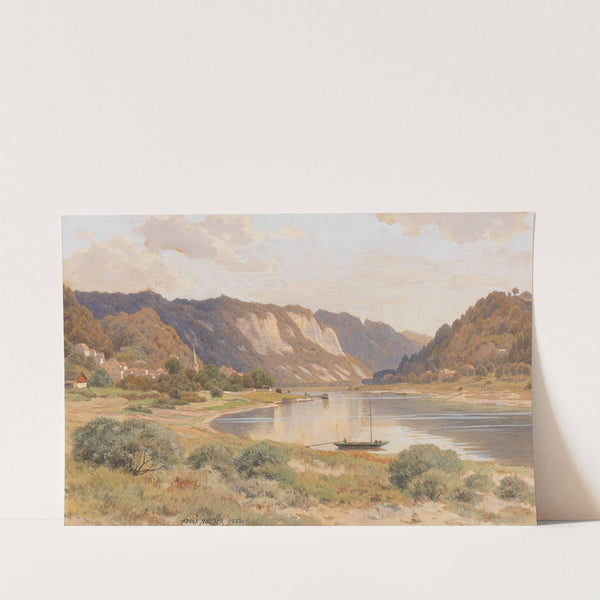 Stadt Wehlen an der Elbe, Sächsische Schweiz by Adolf Noether