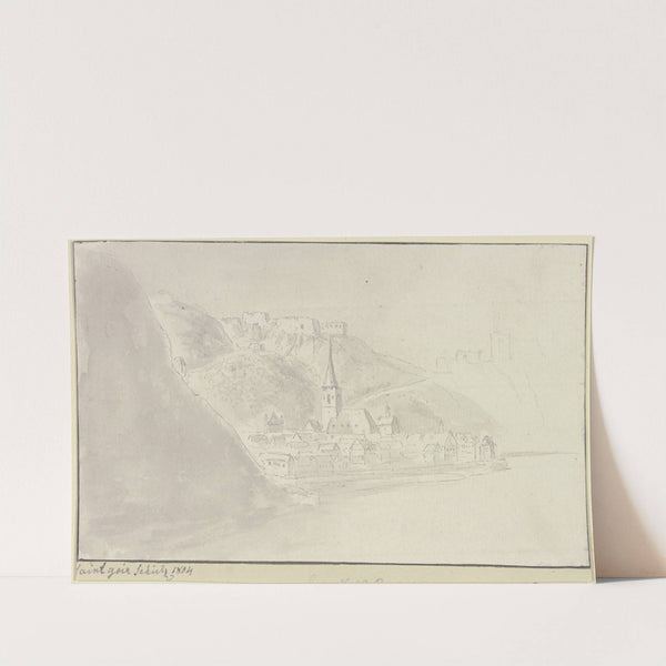 Städtchen am Rhein mit Burgen (St. Goar) by Christian Georg Schütz the Younger