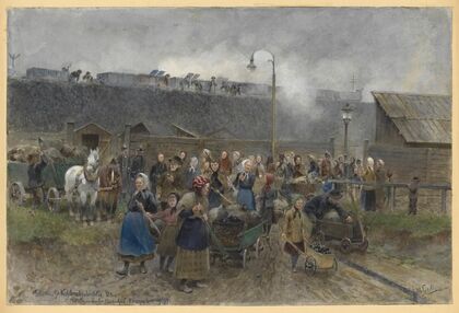 Städtische Kohlenabgabestelle V. Bz. ; Matzleinsdorfer Bahnhof, Kriegswinter 1916-17 (1917)