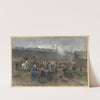 Städtische Kohlenabgabestelle V. Bz. ; Matzleinsdorfer Bahnhof, Kriegswinter 1916-17 (1917) by Moritz Ledeli