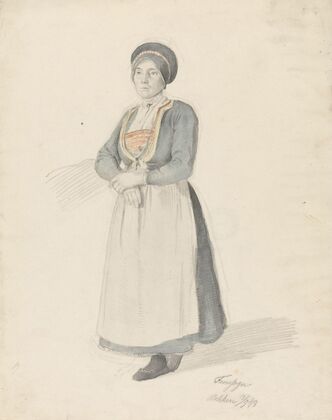 Stående kvinne i bunad (1843)