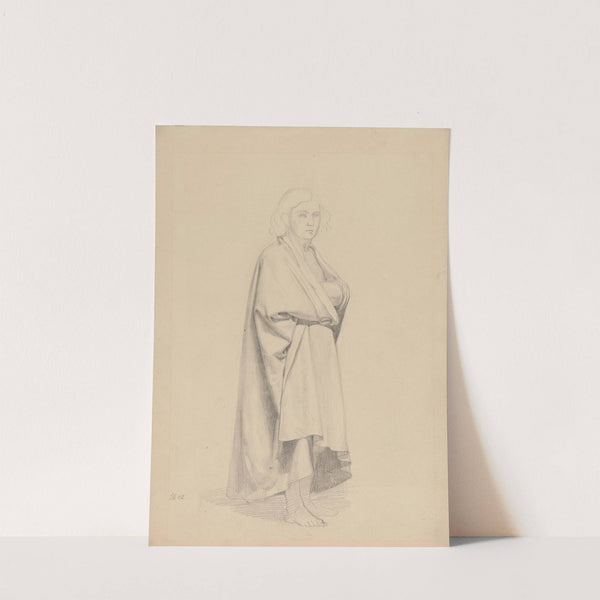 Stående ung mann, draperistudie (1842) by Adolph Tidemand
