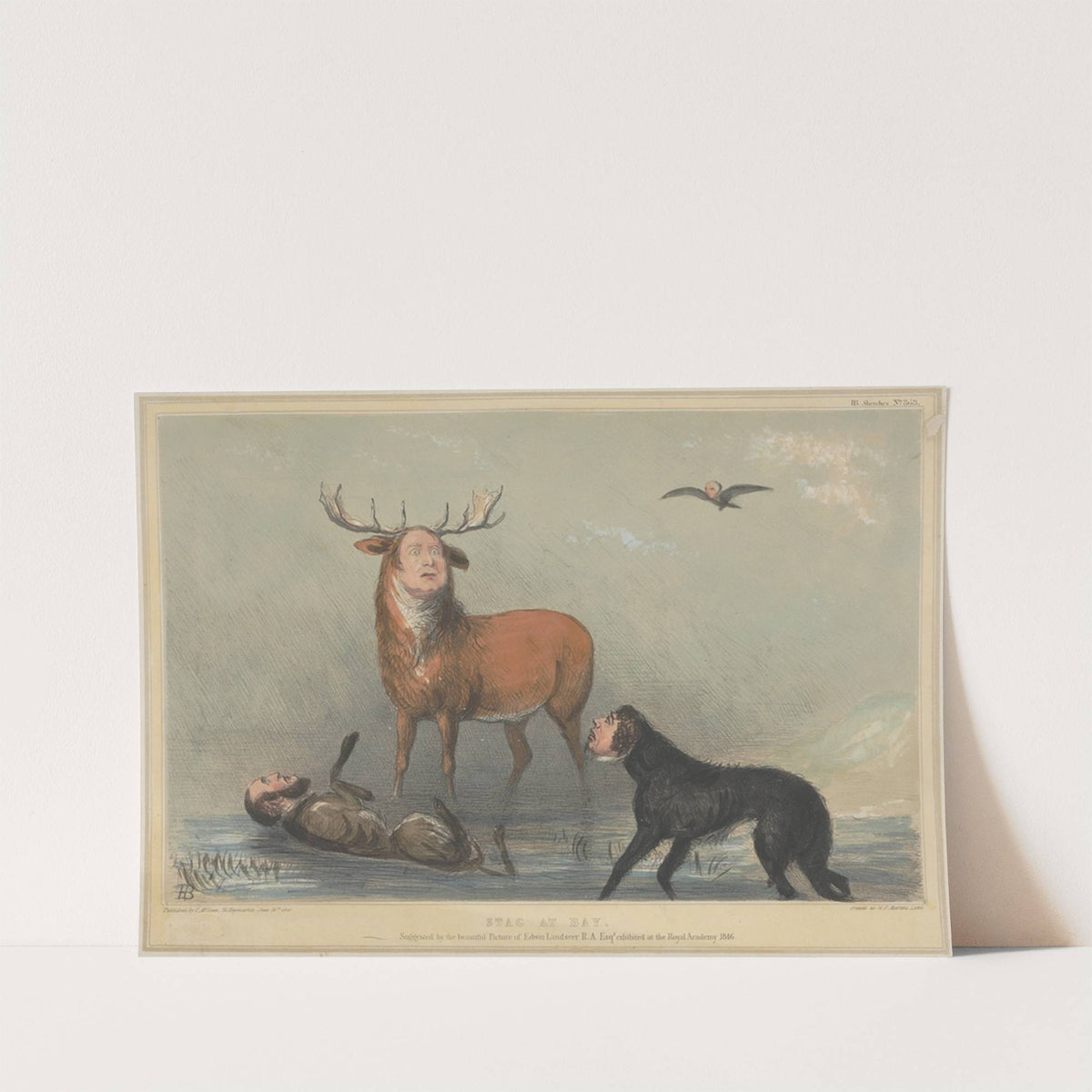 Stag at Bay; - Suggested by the Beautiful Picture of Edwin Landseer R.A., Esquire by John Doyle