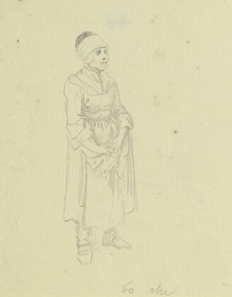 Standing farmwoman