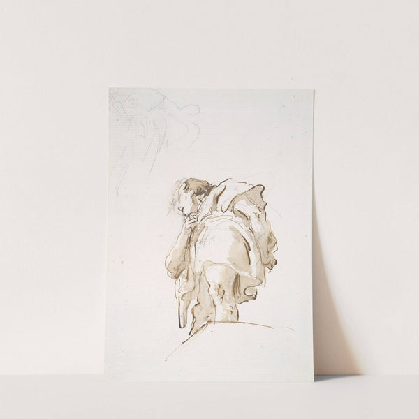 Standing male figure seen obliquely from below (ca. 1740–50) by Giovanni Battista Tiepolo