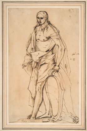 Standing Male Figure Supporting a Shield