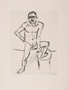 Standing Male Nude with Glasses (1919)