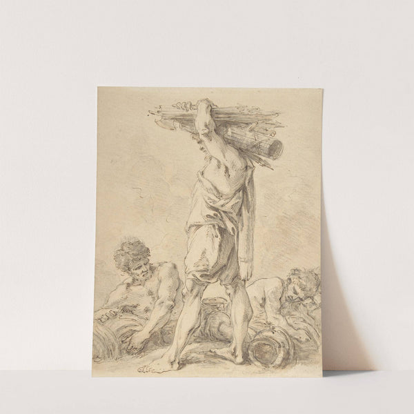 Standing Man Carrying Fasces and Arms by François Boucher
